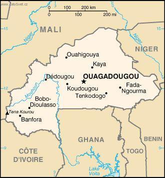 Foto: Burkina Faso-politick� mapa