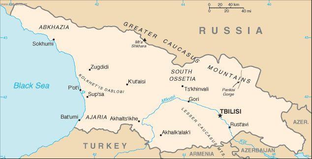 Foto: Gruzie-politick� mapa
