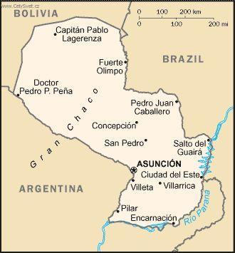 Foto: Paraguay-politick� mapa