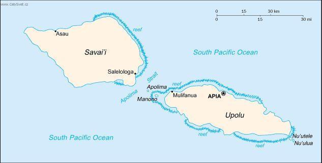 Foto: Samoa-politick� mapa