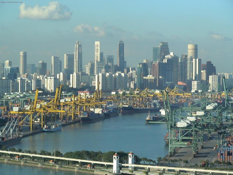 Foto: Singapur - pohled z ostrova Sentosa