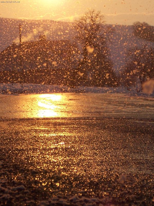 Foto: jarn� sn�ch-sn�ch p�i z�padu slunce